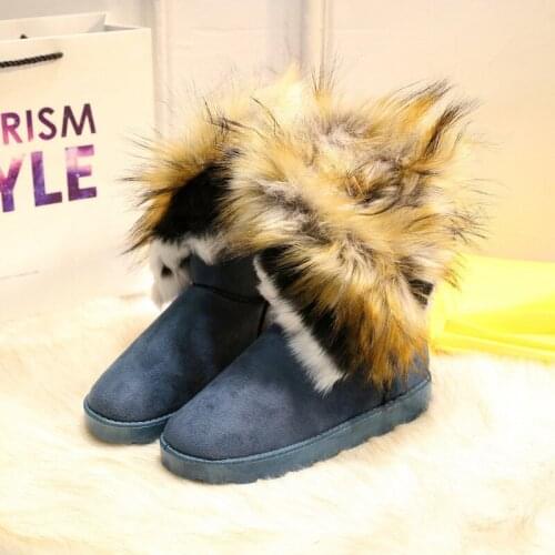 2021 winter new snow shoes thickened high cotton boots flow non-slip rabbit fur boots women snow boots ankle boots zapatos mujer