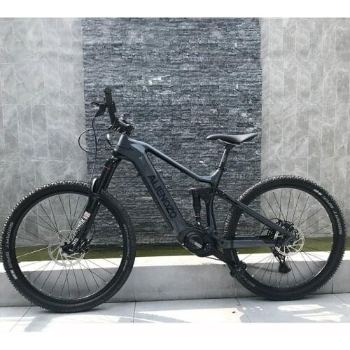 New 27.5er emtb full suspension soft tail carbon fiber ebike Bafang 500W mid motor carbon electric mountain e-bike