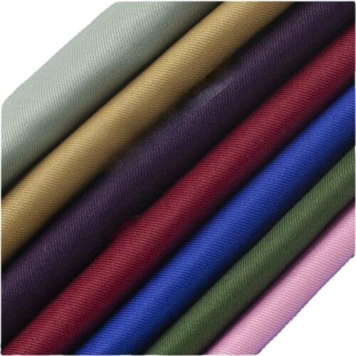 Width 59'' Solid Color Breathable Wear Resistant Polyester Fabric By The Yard For Suit Pants Skirt Material