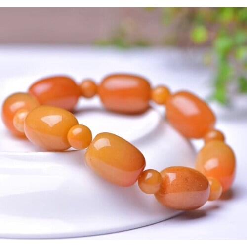 Wholesale JoursNeige Old Yellow Stone Crystal Bracelets Luck for Women Men Friend Gift Stone Bracelet Hand Row Fashion Jewelry