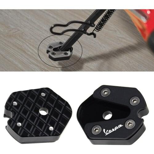 Motorcycle Kickstand Foot Side Stand Enlarge Extension Pad Support Plate For Piaggio Vespa Sprint Primavera 150 LX150 S150