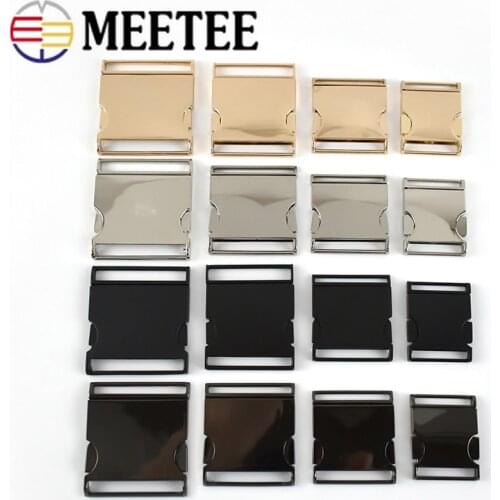 4pcs Meetee 25/30/38/50mm Metal Quick Side Release Buckles for Dog Collar Webbing Belt Clip Buckle DIY Garment Bags Accessories