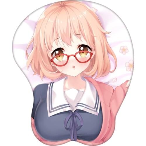 Beyond the Boundary Kuriyama Mirai Cosplay Cute Wrist Rest silicon Mouse Pad Mat 3D Mousepad Prop