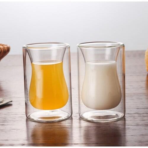 Double Wall Glass Cup Drinkware Heat-resistant Beer Espresso Coffee Cup Set Handmade Tea glass Whiskey Glass Cups Beer Mug