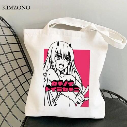 Darling in the Franxx shopping bag jute bag shopper tote cotton bag net shoping foldable jute sac toile