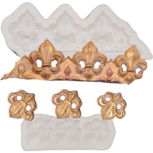 Retro Bordered Relief Mold Fondant Cake Decorating Tools Silicone Mold Sugarcraft Chocolate Baking Tools For Cakes Gumpaste Form