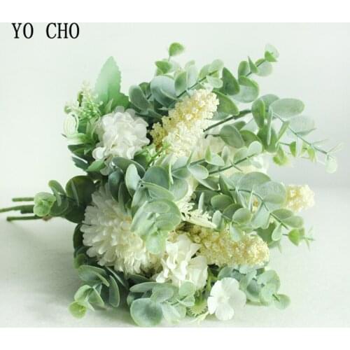 High Quality Artificial Chinese Flower Crab-apple Flower Bouquet Chrysanthemum Silk Flower Home Decoration Flowers