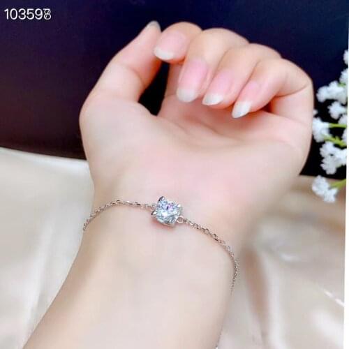 Moissanite D VVS Womens Bracelet 925 pure silver diamond bracelet latest style hot sale promotion