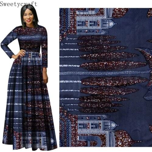 100% Polyster High Quality 2020 New Arrive Real Wax 3 Yards,African Wax Print Fabric Guarantee Soft Wax Fabrics for sewing dress