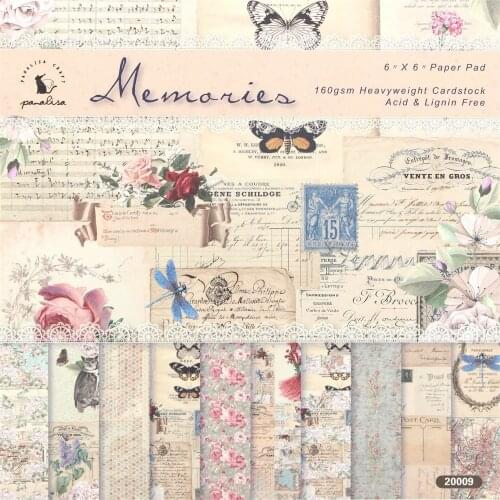 ZFPARTY 12 Sheets Memories Scrapbooking Pads Paper Origami Art Background Paper Card Making DIY Scrapbook Paper Craft