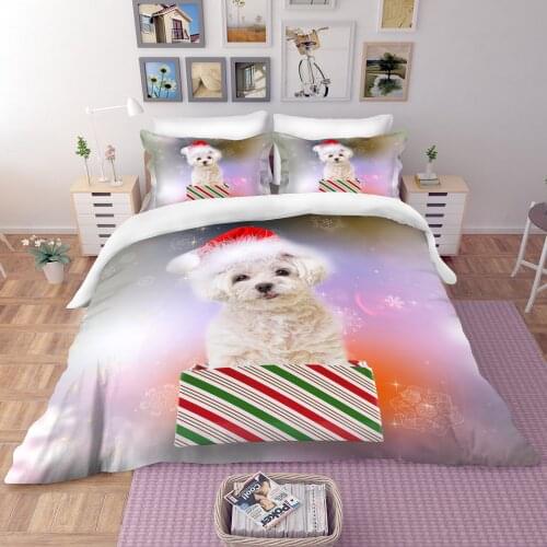 3D Pet Dog Bedding Set Kids Duvet Cover Queen King Size Puppy Dogs Bedding Set Home Textiles Quilt Cover With Pillowcase