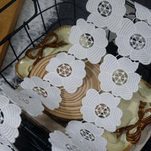 5 Meters Wide Hollow Flower Milk Silk Water-soluble Lace Lace Shoulder Strap Belt Wedding Dress Veil Stitching Material