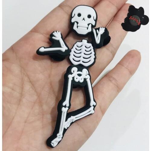 5PCS PVC Skeleton Cartoon Fridge Magnets Cute Bone Refrigerator Magnetic Sticker Halloween Gift Souvenir Gifts Boys Girls Gift