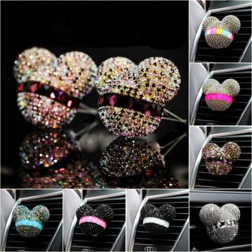 Car Decoration Car Air Freshener Auto Outlet Perfume Clip Car Scent Aroma Diffuser Diamond Bling Car Accessories Interior Gifts