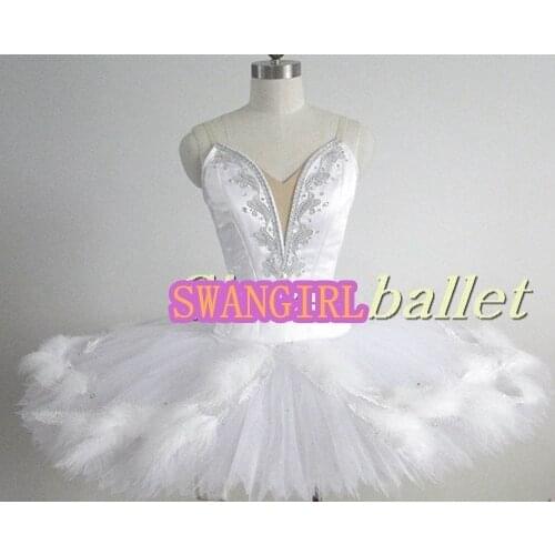 White ballet tutu swan lake professional ballet tutu girls white bird pancake tutu classical tutu ballet custom made SB0046