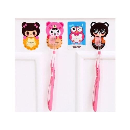 BF040 Multifuction Washable non-trace toothbrush rack toothbrush holder 6.7*4.2*2cm Free Shipping