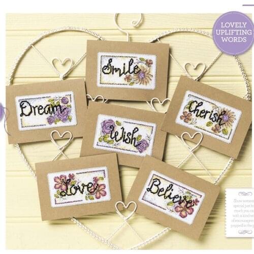 CD413 Cross Stitch Kit Package Greeting Cards Needlework Counted Cross-Stitching Kits Christmas Mothers Fathers Day Birthday