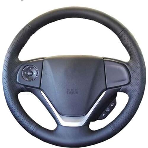 Car Steering Wheel Cover For Honda CRV CR-V 2012-2015 Customize DIY Steering Wrap Microfiber Leather Hand Sewing