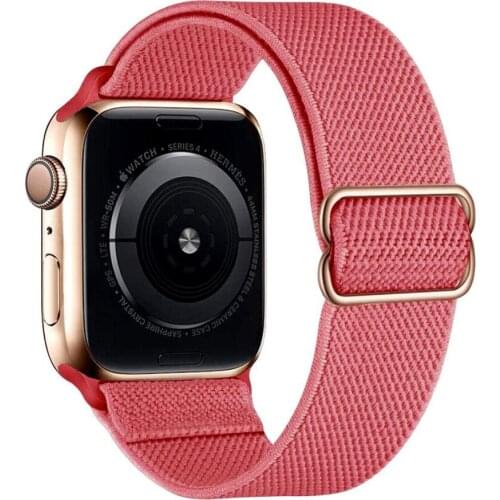 For iwatch 3 2 38mm 42mm band Nylon elastic strap compatible For Apple watch 6 5 4 SE 44mm 40mm Adjustable bracelet wrist strap