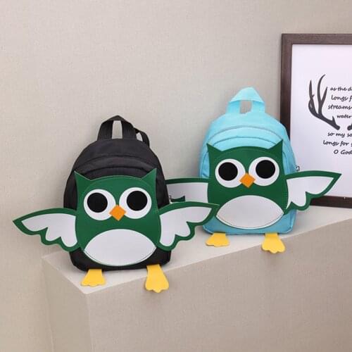 Cute Cartoon Kids Nylon Backpacks Fashion Girls Boys School Students Kawaii Kindergarten Owl Wings Backpack Knapsack Bags