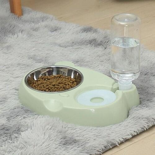 Cat Food Bowl Dog Double Bowl Automatic Water Dispenser Pet Bowl for Cat Dog Feeder Dish Basin Puppy Drink Fountain Pet Supplies