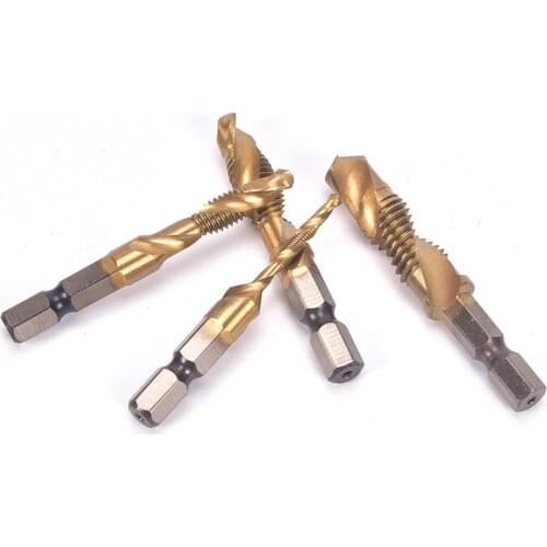 1Pc Hex Shank Machine Taps Kit Metric Plug Hand Tap Drill Bit HSS 6542 Screw Spiral Point Thread M3 M4 M5 M6 M8 M10 Metalworking