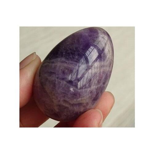 Natural amethyst with stone egg hand pieces dream crystal egg dove