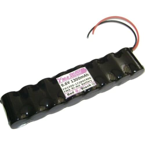 Nickel Metal-Hydride Ni-MH 9.6V 1300mAh Toy Rechargeable Battery w/SYP 1/2A_8SB