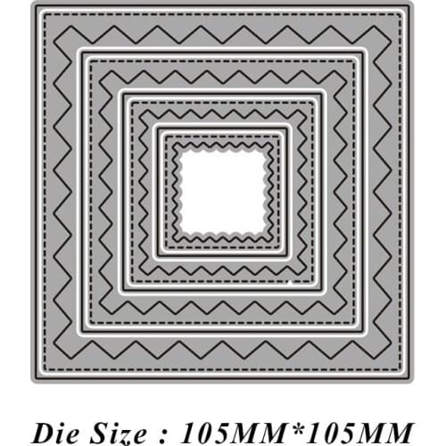 JMCRAFT 2021 New Square#1 Background Stencil Metal Cutting Die For Scrapbooking Practice Hands-on DIY Album Card Handmade Tool