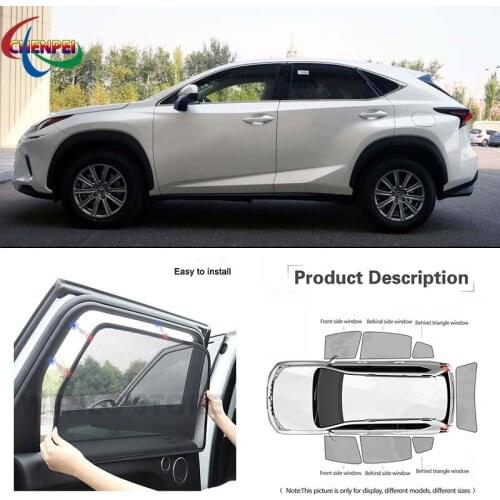 For Lexus NX 2015 Car Full Side Windows Magnetic Sun Shade UV Protection Ray Blocking Mesh Visor Car Decoration Accessories