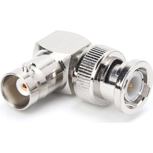 RF Coaxial Cable Adapter L-shaped BNC Male Right Angle to Female Connector