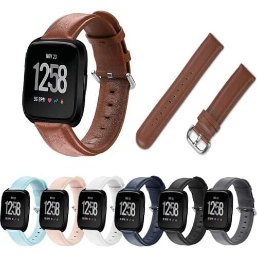 20mm 22mm Calf Leather Band Strap for Fitbit Versa Lite 2 watchband