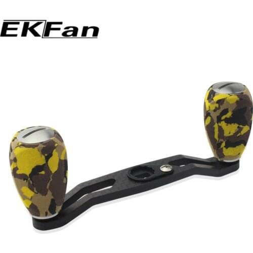 EKFan Hot Camouflage Series 105mm 8*5mm Hole Handle EVA Knob Carbon Fiber Fishing Reel For Abu and Daiwa Reel