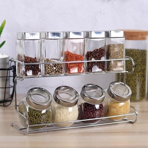 Kitchenware Glass Condiment Bottle Salt Tank Receiving Box Combination Condiment Bottle Condiment Bottle Set