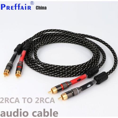 Preffair HIFI Stereo Pair RCA Cable High-performance signal wire Hi-Fi Audio 2rca to 2rca Interconnect Cable