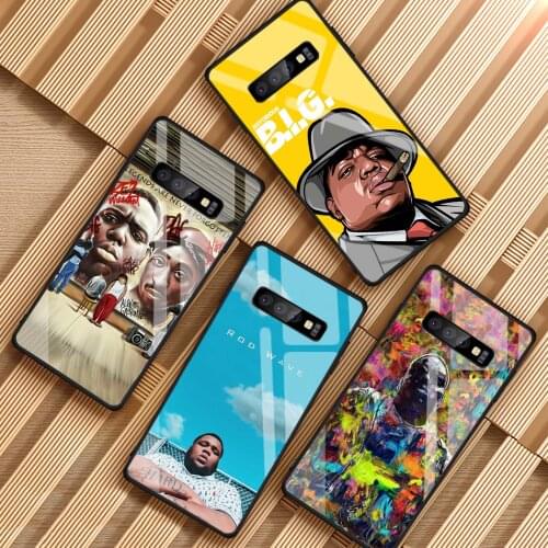 Rod wave DIY Tempered Glass Phone Case for Samsung Galaxy S8 S9 S10 S20 Plus J4 J6 J8 2018 NOTE 8 9 10