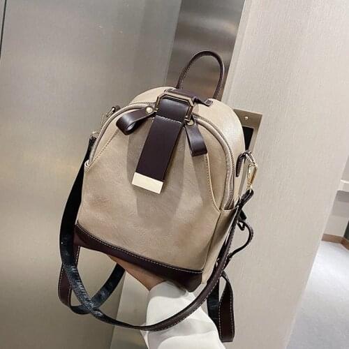 YAOKU Shoulder Bag Female Bag 2021 New--Style College Wind Student School Bag Casual Fashion Womens Soft Leather Backpack