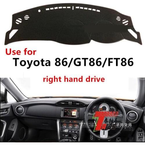 TAIJS Factory Hot selling High Quality Polyester Fibre Car Dashboard Cover For TOYOTA 86/GT86/FT86 Right hand drive