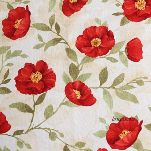 Handmade diy fashion apparel fabric European and American retro cotton, leaf printing clothing fabric, half price