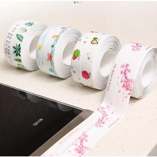 Seal Strip Anti-Collision Weatherproof Self Adhesive Caulk Strip Sealing Tape For Sink Bathroom Kitchen can CSV
