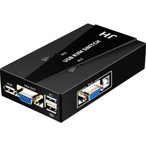 USB KVM Switch USB 2.0 VGA HUB Splitter box Switcher Printer Mouse Keyboard 4 in 1 out 2 in 1 out VGA Monitor Printer Share Box