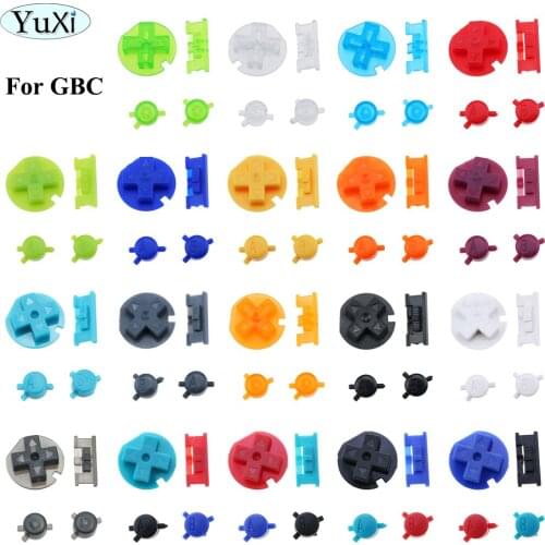 YuXi Power A B Button and Accessory For GBC Replacement Buttons Switch D-Pad for Gamboy Color Custom Buttons Color