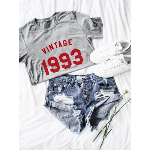 Hillbilly Korean Vintage 1993 Printed Women Tshirts Summer Top Shirt Plus Size Women Clothing Tshirt Harajuku Clothes Tumblr New
