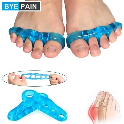 1Pair Toe Separator Gel Hallux Valgus Corrector Silicone Orthopedic Hammer Toe Straightener Spreader Foot Care Tool