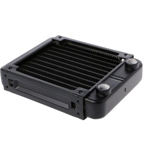 120mm Aluminum Computer Radiator Water Cooler 10 Tube CPU Heat Sink Exchanger