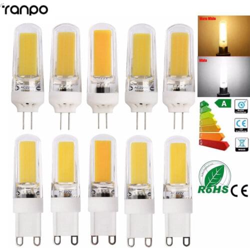 20X G4 G9 Dimmable 9W Silicone Crystal LED Corn Bulb SpotLight White Lamp 220V 110V Lighting Warm/Cool/Natural White
