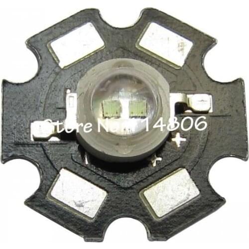 50pcs 2W UV Ultraviolet 395nm double chip LED Bead light for currency detector with 20mm Star Base