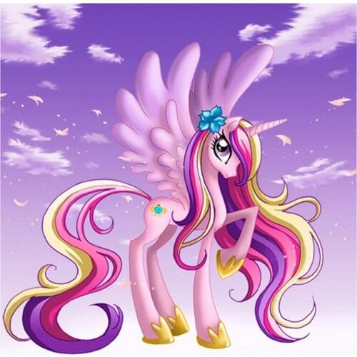 5D DIY Full Round/Square Diamond Painting Cartoon Colorful Unicorn 3D Embroidery Cross Stitch Rhinestone Mosaic Home Decor Y1110