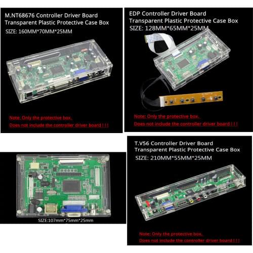 Acrylic protective box case For M.NT68676 TV 2AV EDP controller board LED/LCD panel driver kit board transparent