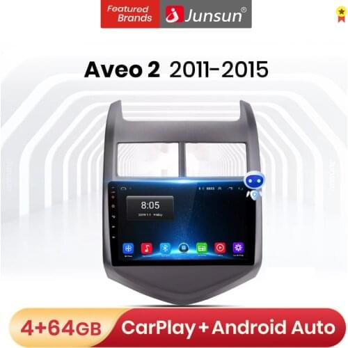 Junsun V1 Pro Android 10.0 AI Voice Control Car Radio Multimedia Player For Chevrolet Aveo 2 2011-2015 Navigation GPS no 2din
